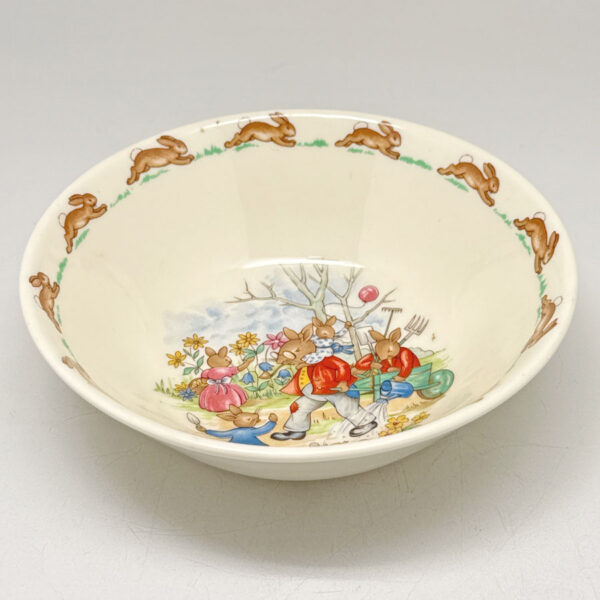 Royal Doulton Bunnykins Watering Wheelbarrow Porridge Bowl