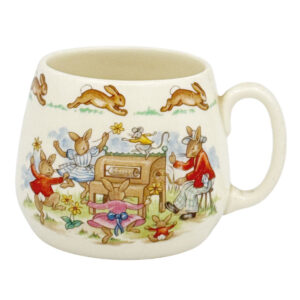 Royal Doulton Christening Bunnykins Pianola Dancing Mug
