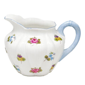 Shelley Rosebud Dainty Shape Tea Milk Jug Blue Trim