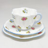 Shelley-Rosebud-Dainty-Shape-Tea-Trio-Blue-Trim-1 Shelley Rosebud Dainty Shape Tea Trio Blue Trim