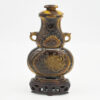 Tigers Eye  Chinese Carved Double Gourd  Snuff Bottle 20th