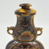 Tigers Eye  Chinese Carved Double Gourd  Snuff Bottle 20th