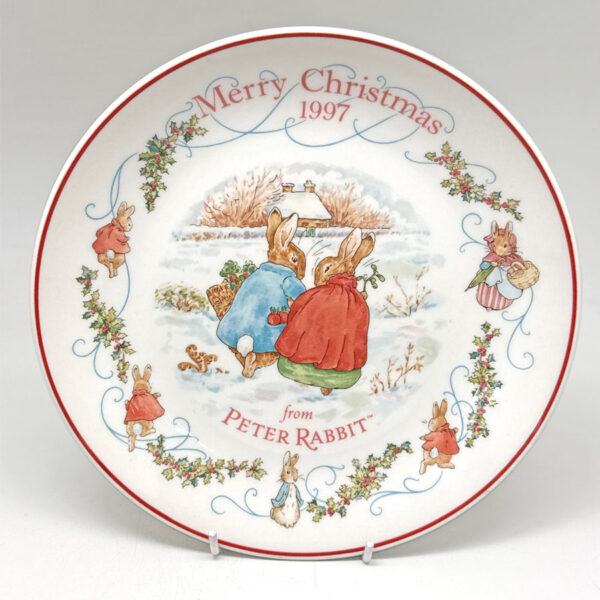 Wedgwood Peter Rabbit Merry Christmas 1997 Plate