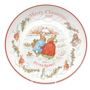Wedgwood Peter Rabbit Merry Christmas 1997 Plate