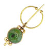 18ct Gold Cabochon Jade Pin Brooch