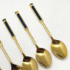 Eetrite 24ct Gold Plated Royal Albert Blue Heirloom Tea Spoons