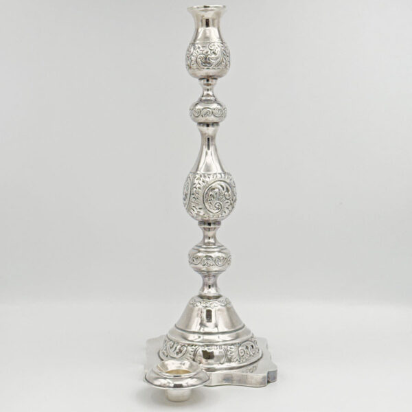 Hallmarked Silver Edward VII Pair Shabbat Candlesticks London 1922