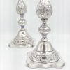 Hallmarked Silver Edward VII Pair Shabbat Candlesticks London 1922