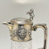 Hallmarked Silver London 1874 Claret Jug Star Etched Glass