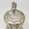 Hallmarked Silver London 1874 Claret Jug Star Etched Glass