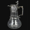 Hallmarked Silver London 1874 Claret Jug Star Etched Glass