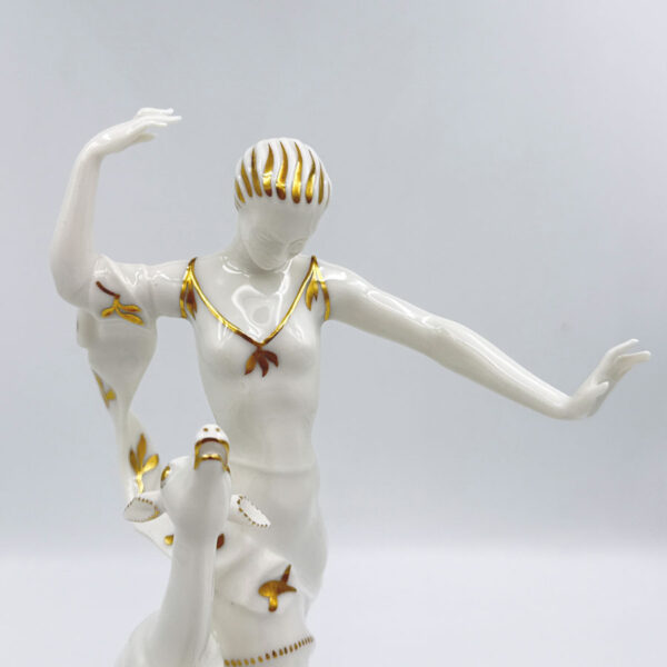 Hutschenreuther Figurine Lady With Deer C1930