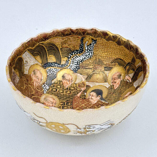 Japanese-Satsuma-Bowl-Meiji-Period-1868-1912-Immortals-3 Japanese Satsuma Bowl Meiji Period 1868-1912 Immortals