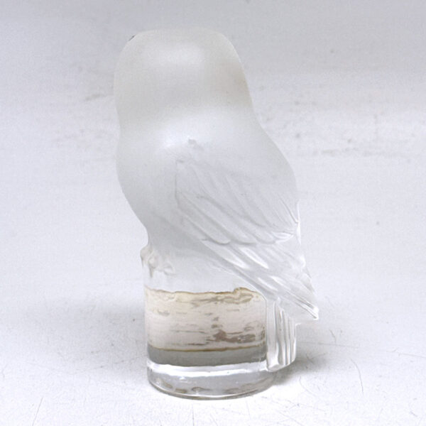 Lalique-Frosted-Glass-Owl-Paperweight-2 Lalique Frosted Glass Owl Paperweight