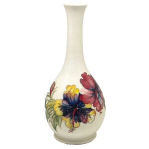 Moorcroft Hibiscus Vase Ivory Ground C1974