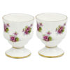 Royal Albert Sweet Violet Pair Pedestal Egg Cups Boxed