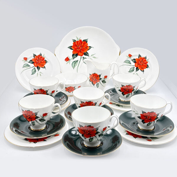 Royal-Albert-Tahiti-21-Piece-Tea-Service-C1950-1 Royal Albert Tahiti 21 Piece Tea Service C1950