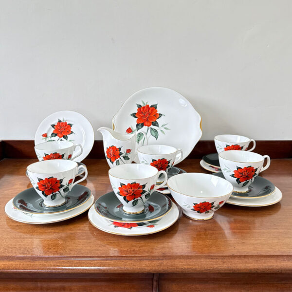 Royal-Albert-Tahiti-21-Piece-Tea-Service-C1950-6 Royal Albert Tahiti 21 Piece Tea Service C1950