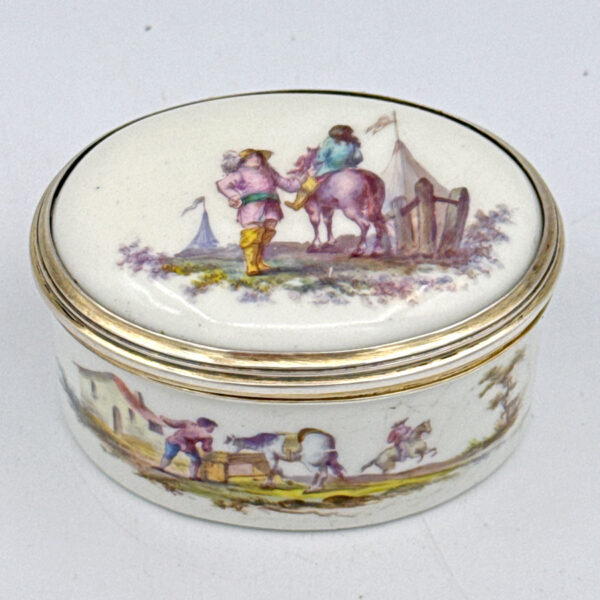 _Sevres-Decorative-Hinged-Pill-Box-Hand-Painted-Village-Scene-20th-1 Sevres Decorative Hinged Pill Box Hand Painted Village Scene 20th
