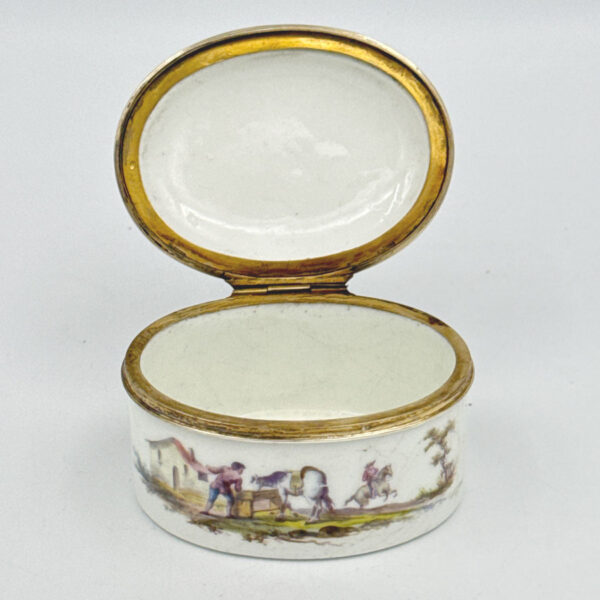 _Sevres-Decorative-Hinged-Pill-Box-Hand-Painted-Village-Scene-20th-7 Sevres Decorative Hinged Pill Box Hand Painted Village Scene 20th