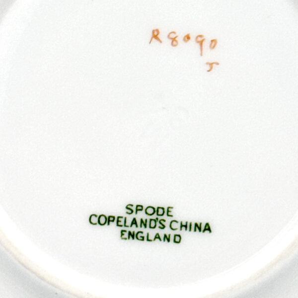 Spode Copeland Hand Painted Flower and Bird Scene Coffee Duo C1890