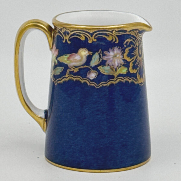 Spode Copeland Hand Painted Flower and Bird Scene Coffee Milk Jug C1890