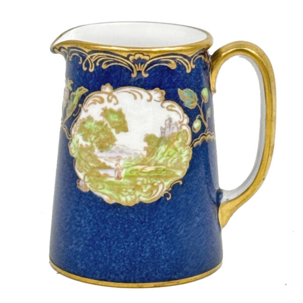 Spode Copeland Hand Painted Flower and Bird Scene Coffee Milk Jug C1890