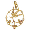 15ct-Gold-and-Seed-Pearl-Victorian-Swallow-Pendant 15ct Gold and Seed Pearl Victorian Swallow Pendant