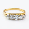 18ct Yellow Gold Five Diamond Ring