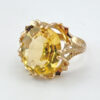 9ct Gold Smokey Topaz Cocktail Ring C1940