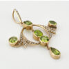 9ct Art Nouveau Gold Victorian Seed Pearl and Peridot Pendant