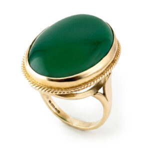 9ct Gold Chrysoprase Cocktail Ring