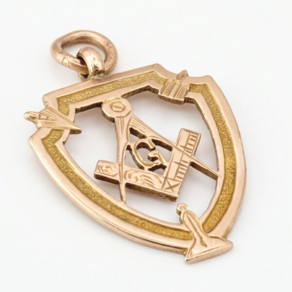 9ct Gold Masonic Fob Pendant
