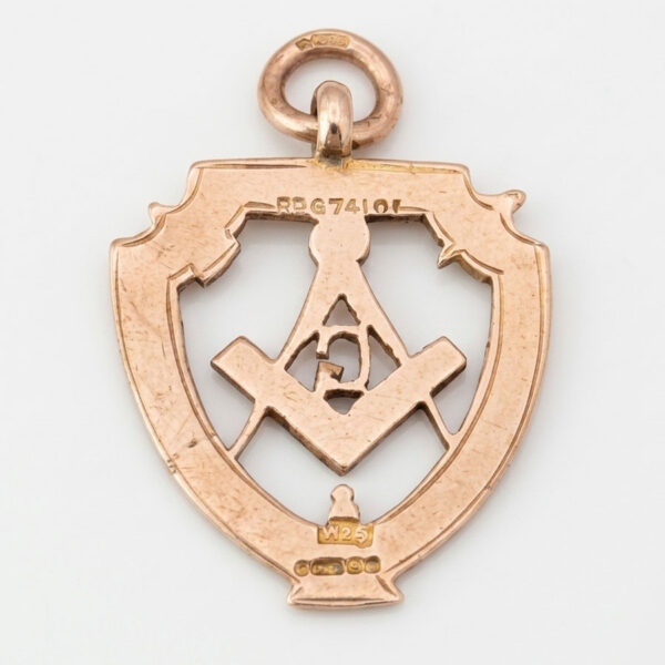 9ct Gold Masonic Fob Pendant