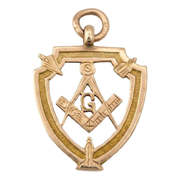9ct Gold Masonic Fob Pendant