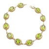 9ct Gold & Peridot Oval Link Bracelet