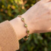 9ct Gold & Peridot Oval Link Bracelet