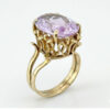 9ct Victorian Claw Set Amethyst Ring