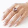 9ct Victorian Claw Set Amethyst Ring