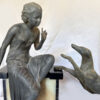 Art-Deco-Centrepiece-La-Reprimande-Lady-With-Greyhound-On-Onyx-and-Marble-Base-C1930-1 Art Deco Centrepiece La Reprimande Lady With Greyhound On Onyx and Marble Base C1930