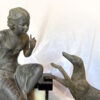 Art-Deco-Centrepiece-La-Reprimande-Lady-With-Greyhound-On-Onyx-and-Marble-Base-C1930-4 Art Deco Centrepiece La Reprimande Lady With Greyhound On Onyx and Marble Base C1930