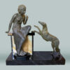 Art-Deco-Centrepiece-La-Reprimande-Lady-With-Greyhound-On-Onyx-and-Marble-Base-C1930-5 Art Deco Centrepiece La Reprimande Lady With Greyhound On Onyx and Marble Base C1930