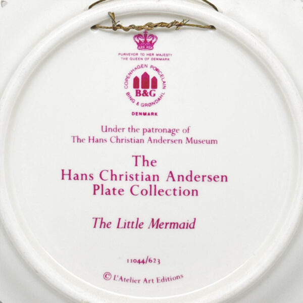 Bing-And-Grondahl-Copenhagen-Hans-Christian-Anderson-Plate-Little-Mermaid-3 Bing And Grondahl Copenhagen Hans Christian Anderson Plate Little Mermaid