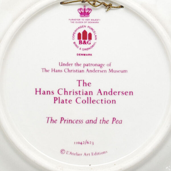 _Bing-And-Grondahl-Copenhagen-Hans-Christian-Anderson-Plate-Princess-and-The-Pea-3 Bing And Grondahl Copenhagen Hans Christian Anderson Plate Princess and The Pea