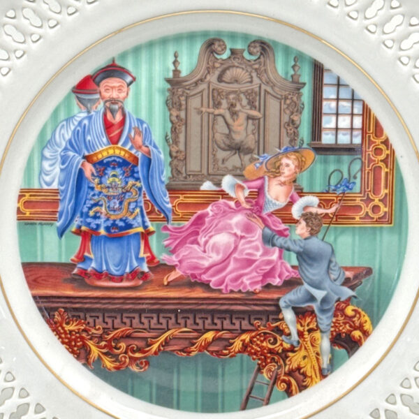 Bing And Grondahl Copenhagen Hans Christian Anderson Plate Shepherdess And Chimney Sweep