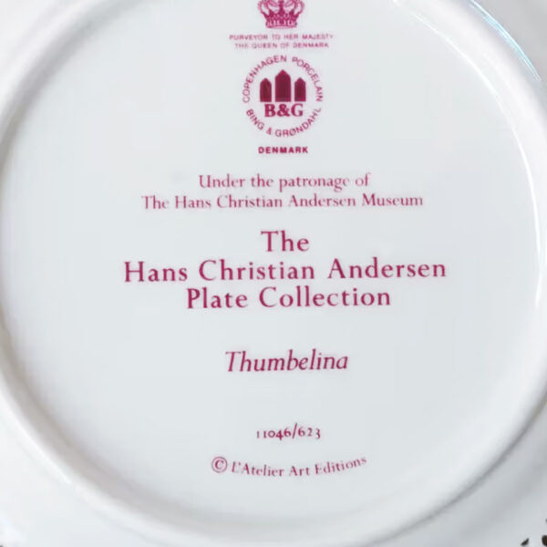 Bing And Grondahl Copenhagen Hans Christian Anderson Plate Thumbelina