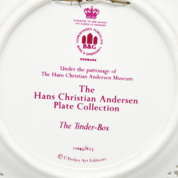 Bing-And-Grondahl-Copenhagen-Hans-Christian-Anderson-Plate-Tinder-Box-3 Bing And Grondahl Copenhagen Hans Christian Anderson Plate Tinder Box