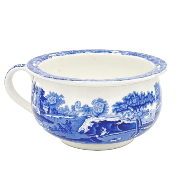 Copeland Spode Blue Italian Chamber Pot Blue Marking