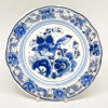Delfts Blauw And White Bird and Flower Scene Wall Plate