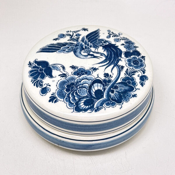 Delfts Blauw Bird Of Paradise Lidded Jar